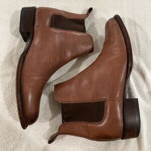 Tecovas Brown Leather Chelsea Boots - Size 9.5 D
